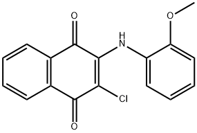 2-chloro-3-(2-methoxyanilino)naphthalene-1,4-dione Structure