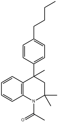 1-[4-(4-butylphenyl)-2,2,4-trimethyl-3H-quinolin-1-yl]ethanone Struktur