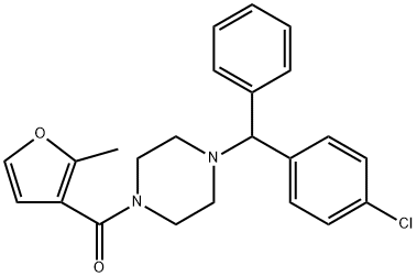 [4-[(4-chlorophenyl)-phenylmethyl]piperazin-1-yl]-(2-methylfuran-3-yl)methanone|