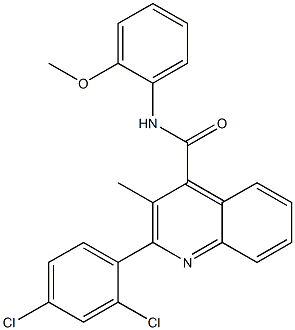 2-(2,4-dichlorophenyl)-N-(2-methoxyphenyl)-3-methylquinoline-4-carboxamide Structure