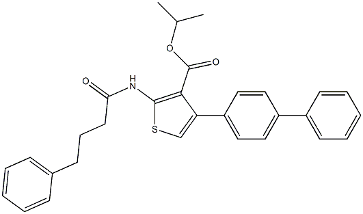 propan-2-yl 2-(4-phenylbutanoylamino)-4-(4-phenylphenyl)thiophene-3-carboxylate