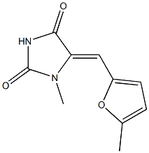 (5Z)-1-methyl-5-[(5-methylfuran-2-yl)methylidene]imidazolidine-2,4-dione Structure