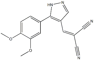 2-[[5-(3,4-dimethoxyphenyl)-1H-pyrazol-4-yl]methylidene]propanedinitrile