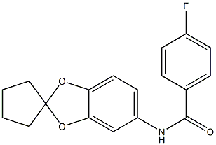 4-fluoro-N-spiro[1,3-benzodioxole-2,1'-cyclopentane]-5-ylbenzamide
