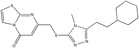 7-[[5-(2-cyclohexylethyl)-4-methyl-1,2,4-triazol-3-yl]sulfanylmethyl]-[1,3]thiazolo[3,2-a]pyrimidin-5-one