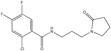 2-chloro-4,5-difluoro-N-[3-(2-oxopyrrolidin-1-yl)propyl]benzamide