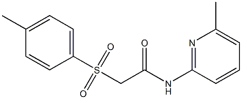 2-(4-methylphenyl)sulfonyl-N-(6-methylpyridin-2-yl)acetamide