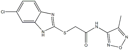 2-[(6-chloro-1H-benzimidazol-2-yl)sulfanyl]-N-(4-methyl-1,2,5-oxadiazol-3-yl)acetamide