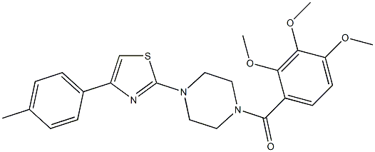 [4-[4-(4-methylphenyl)-1,3-thiazol-2-yl]piperazin-1-yl]-(2,3,4-trimethoxyphenyl)methanone