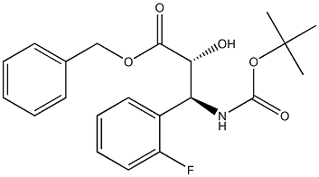 tert-butyl (1S,2R)-2-((benzyloxy)carbonyl)-1-(2-fluorophenyl)-2-hydroxyethylcarbamate Struktur