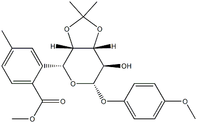 4-甲氧苯基-3,4-O-異亞丙基-6-O-(4-甲基苯甲酰)-Β-D-吡喃半乳糖苷, 1820580-75-3, 結(jié)構(gòu)式