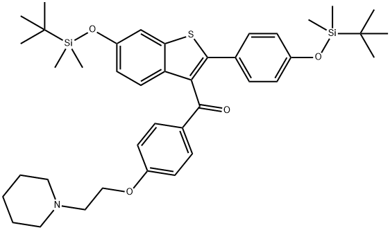 4,6-di(tert-ButyldiMethylsily) Raloxifene Struktur