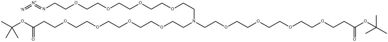 N-(Azido-PEG4)-N-bis(PEG4-t-butyl ester) Structure