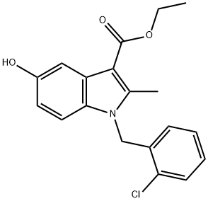 ethyl 1-(2-chlorobenzyl)-5-hydroxy-2-methyl-1H-indole-3-carboxylate Struktur