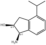1H-Inden-2-ol,1-amino-2,3-dihydro-4-(1-methylethyl)-,(1R,2S)-rel-(9CI) Struktur