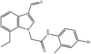 1H-Indole-1-acetamide,N-(4-bromo-2-methylphenyl)-7-ethyl-3-formyl-(9CI) Struktur