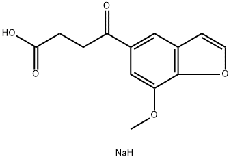 7-メトキシ-γ-オキソ-5-ベンゾフラン酪酸ナトリウム 化學(xué)構(gòu)造式
