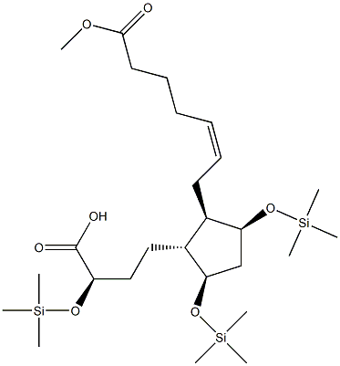 (1R,αR)-2β-[(Z)-7-Methoxy-7-oxo-2-heptenyl]-3β,5β,α-tris[(trimethylsilyl)oxy]cyclopentane-1α-butyric acid Struktur