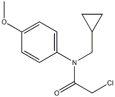 2-chloro-N-(cyclopropylmethyl)-N-(4-methoxyphenyl)acetamide Struktur