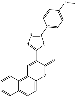 2-[5-(4-methoxyphenyl)-1,3,4-oxadiazol-2-yl]-3H-benzo[f]chromen-3-one Structure