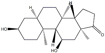 3α,11α-Dihydroxy-5β-androstan-17-one Struktur