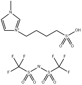 1-Methyl-3-(4-sulfobutyl)imidazolium Bis(trifluoromethanesulfonyl)imide Struktur