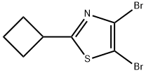 4,5-Dibromo-2-(cyclobutyl)thiazole Struktur