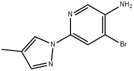 4-Bromo-3-amino-6-(4-methyl-1H-pyrazol-1-yl)pyridine Struktur