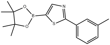 5-(4,4,5,5-tetramethyl-1,3,2-dioxaborolan-2-yl)-2-(m-tolyl)thiazole Structure