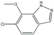 6-chloro-7-methoxy-1H-indazole Struktur