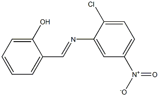 2-[(1E)-[(2-chloro-5-nitrophenyl)imino]methyl]phenol Struktur