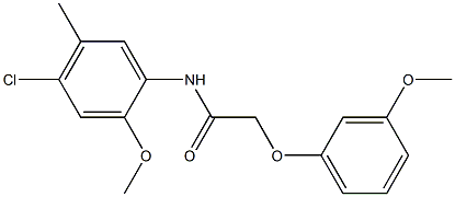 N-(4-chloro-2-methoxy-5-methylphenyl)-2-(3-methoxyphenoxy)acetamide Struktur