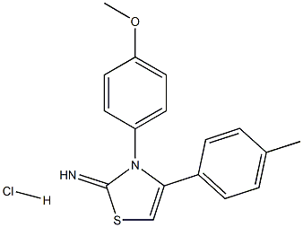 3-(4-methoxyphenyl)-4-(4-methylphenyl)-2,3-dihydro-1,3-thiazol-2-imine hydrochloride Struktur