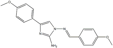 N-[2-amino-4-(4-methoxyphenyl)-1H-imidazol-1-yl]-N-(4-methoxybenzylidene)amine Struktur