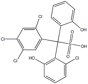(2-Chloro-6-hydroxyphenyl)(2,4,5-trichlorophenyl)(2-hydroxyphenyl)methanesulfonic acid Struktur