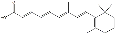 (2E,4E,6E,8E)-7-Methyl-9-(2,6,6-trimethyl-1-cyclohexenyl)-2,4,6,8-nonatetraenoic acid Struktur