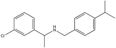 [1-(3-chlorophenyl)ethyl]({[4-(propan-2-yl)phenyl]methyl})amine Struktur