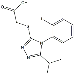 2-{[4-(2-iodophenyl)-5-(propan-2-yl)-4H-1,2,4-triazol-3-yl]sulfanyl}acetic acid Structure