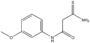 2-carbamothioyl-N-(3-methoxyphenyl)acetamide Struktur