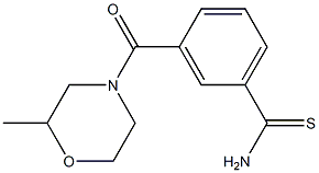 3-[(2-methylmorpholin-4-yl)carbonyl]benzenecarbothioamide Struktur
