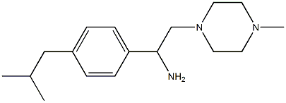 1-(4-isobutylphenyl)-2-(4-methylpiperazin-1-yl)ethanamine Struktur