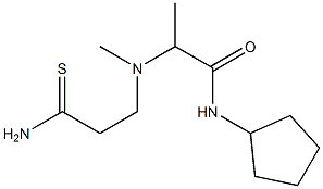 2-[(2-carbamothioylethyl)(methyl)amino]-N-cyclopentylpropanamide Struktur
