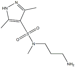 N-(3-aminopropyl)-N,3,5-trimethyl-1H-pyrazole-4-sulfonamide Struktur