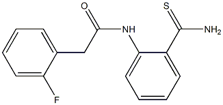 N-[2-(aminocarbonothioyl)phenyl]-2-(2-fluorophenyl)acetamide Struktur