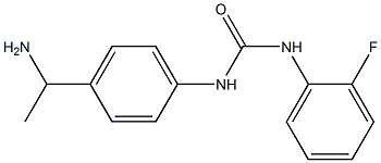 N-[4-(1-aminoethyl)phenyl]-N'-(2-fluorophenyl)urea Struktur