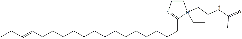 1-[2-(Acetylamino)ethyl]-1-ethyl-2-(15-octadecenyl)-2-imidazoline-1-ium Struktur