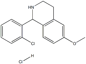 6-METHOXY-1-(2-CHLOROPHENYL)-1,2,3,4-TETRAHYDROISOQUINOLINE HYDROCHLORIDE Struktur