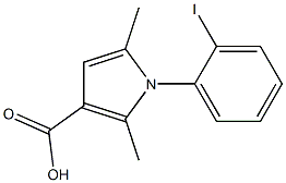 1-(2-iodophenyl)-2,5-dimethyl-1H-pyrrole-3-carboxylic acid Struktur