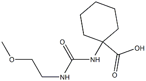 1-{[(2-methoxyethyl)carbamoyl]amino}cyclohexane-1-carboxylic acid Struktur