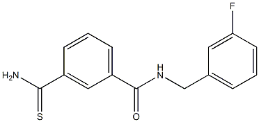 3-carbamothioyl-N-[(3-fluorophenyl)methyl]benzamide Struktur